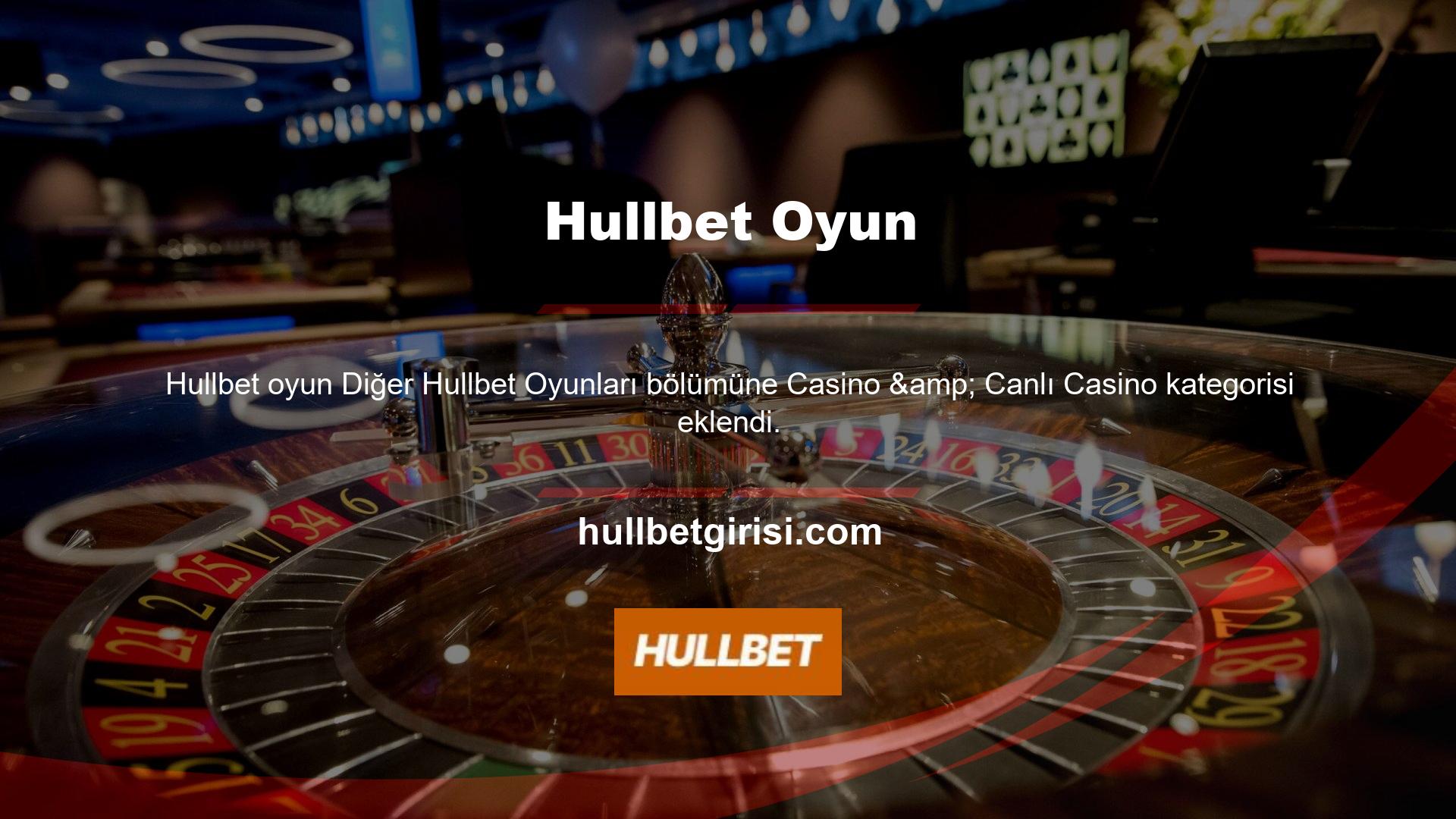Türkiye'de casino lobileri yasaklanmıştır, bu nedenle canlı casino heyecanını yaşamanın tek yolu Hullbet gibi bir çevrimiçi casino sitesidir